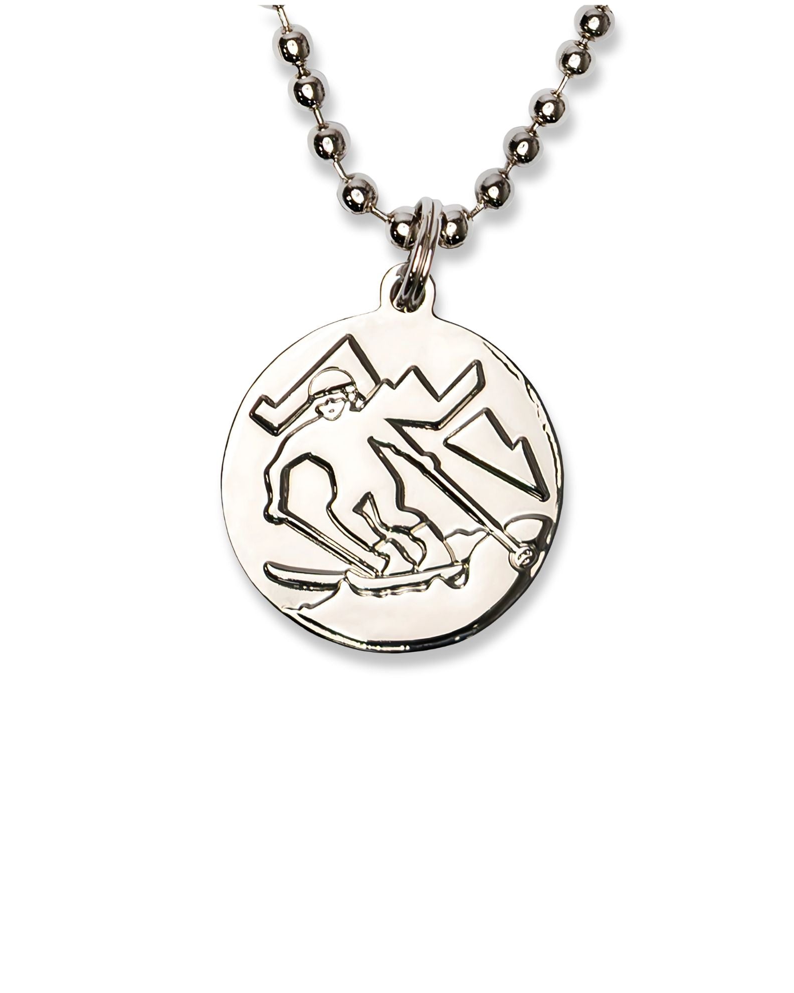 Small Turquoise St Christopher Necklace Enamel St Christopher