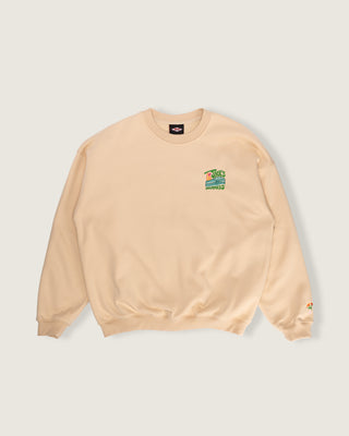 Socal Surf Embroidered Crewneck Sweatshirt - Natural