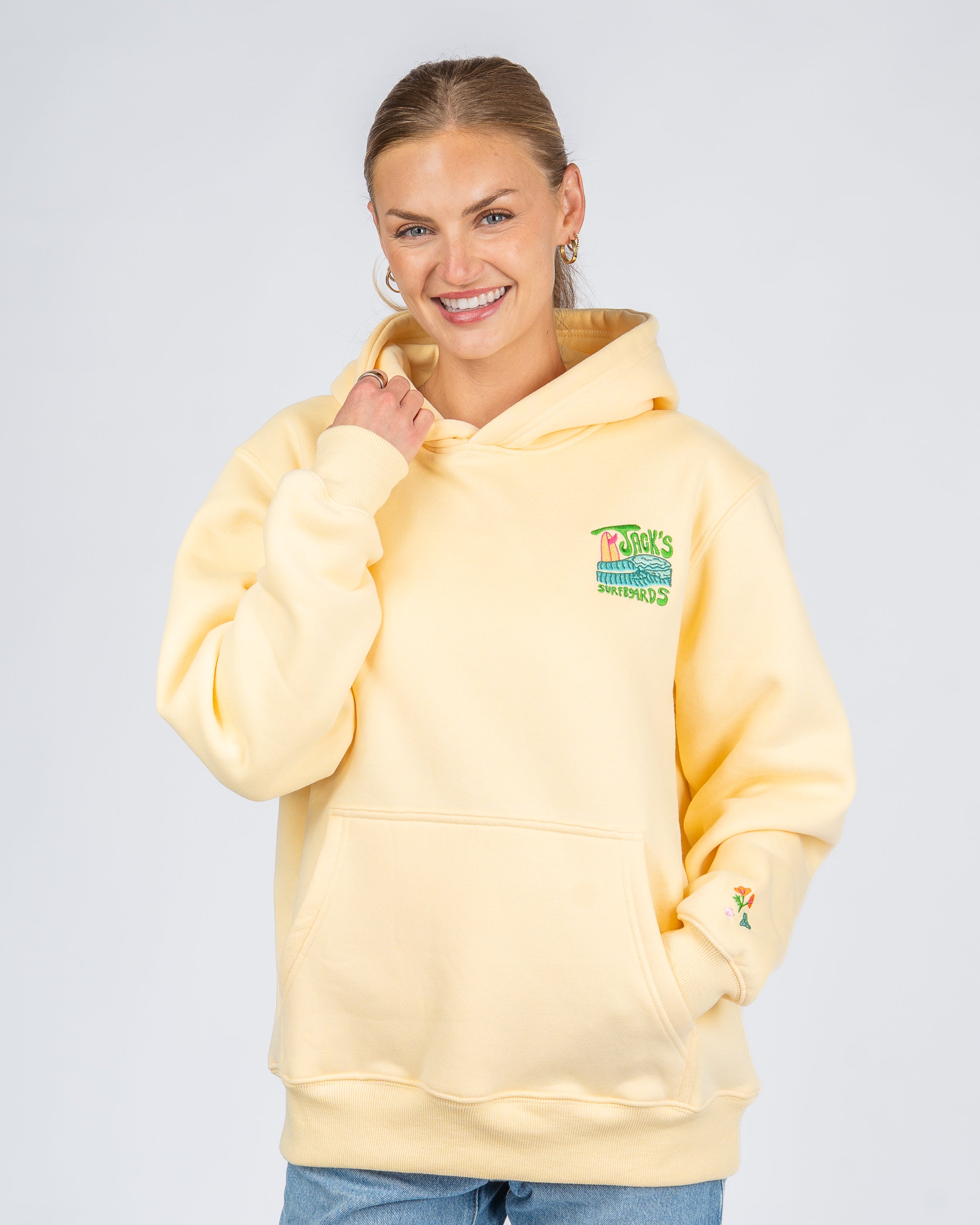 Socal Surf Pullover Hoodie - Yellow
