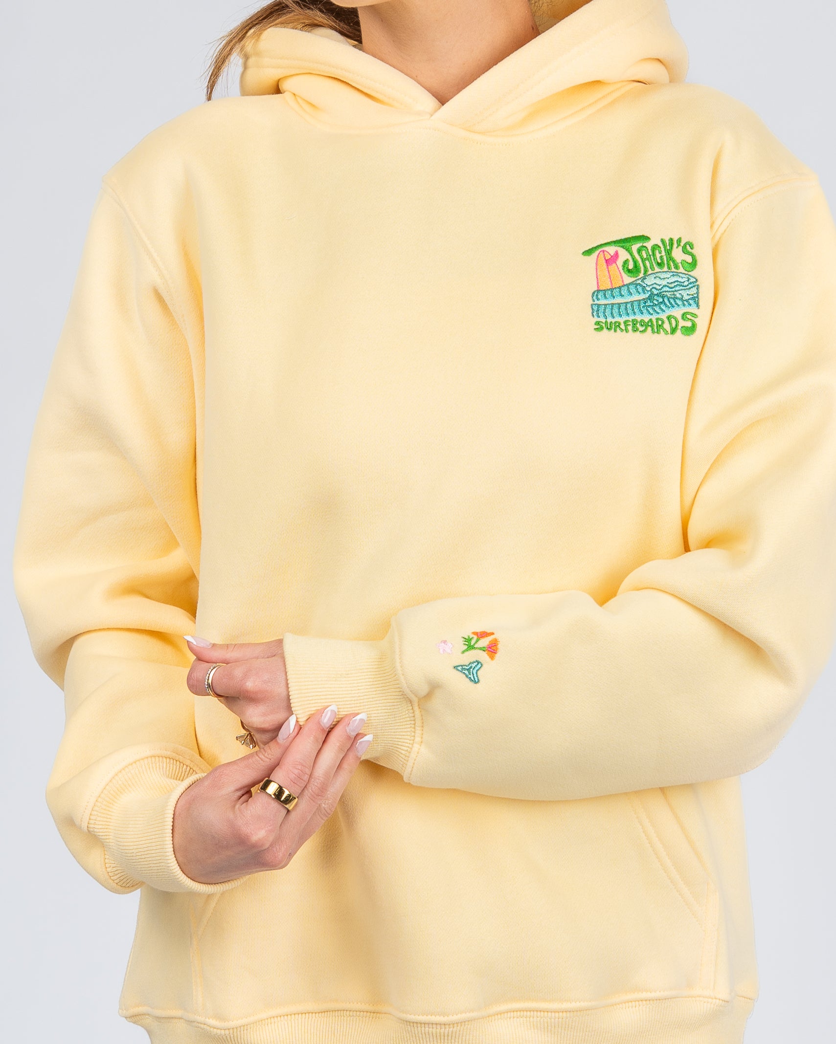Socal Surf Pullover Hoodie - Yellow