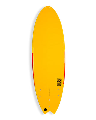Sprout Softboard 5'8 - Yellow/Red/Orange