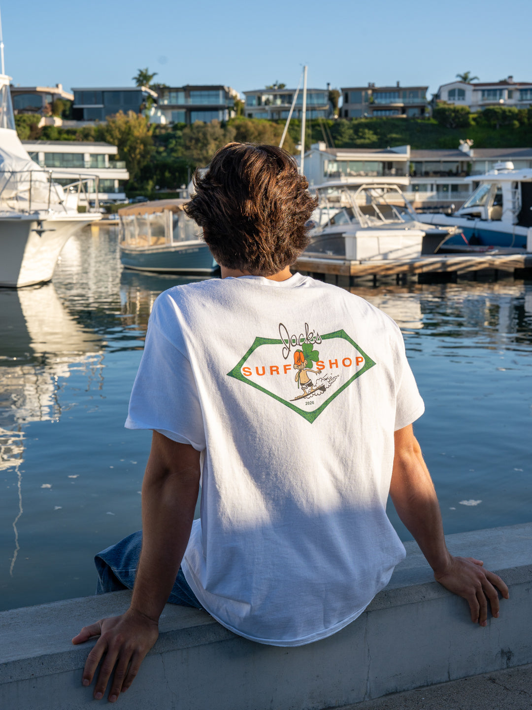Jack's Surfboards Men's Limited Lucky Clover Short Sleeve T-Shirt - White