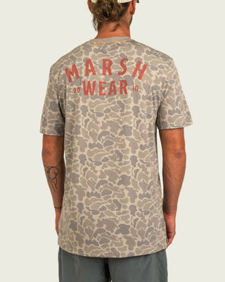 Marsh Wear Men's Stackhouse S/S Tech Tee - Khaki Mallard Camo