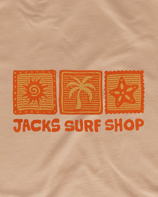 Girl's Stamps S/S Tee - Peach