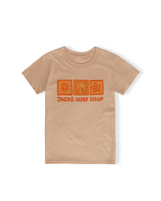 Girl's Stamps S/S Tee - Peach