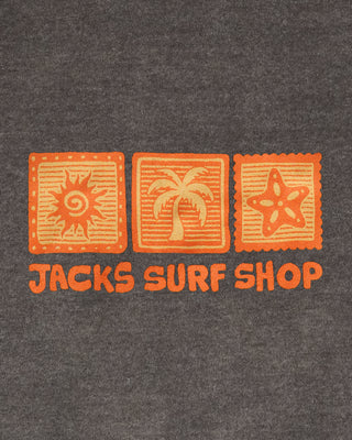 Girl's Stamps Pullover Hoodie - Slate Gray