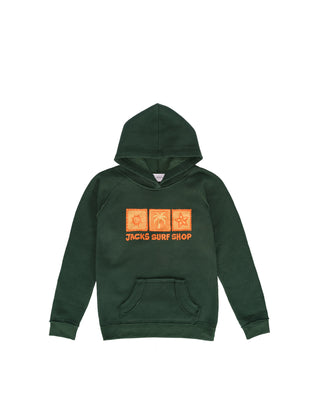 Toddler's Stamps Pullover Hoodie - Forest