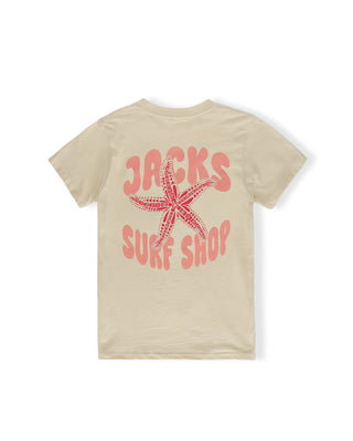 Girl's Starfish S/S Tee - Sour Cream