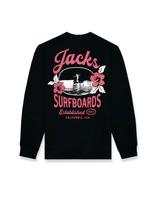 Tip Toe Summer Series Crewneck Sweatshirt - Black