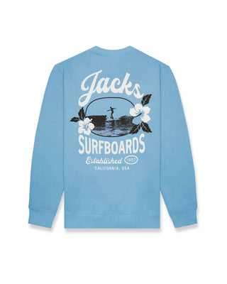 Tip Toe Summer Series Crewneck Sweatshirt - Light Blue