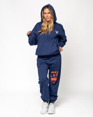 Wish Me Luck Women's Sunny Pullover Hoodie - Blue