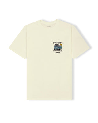 Surf City Bus Heavyweight S/S T-Shirt - Vintage White