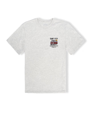 Surf City Bus HW S/S Tee - Heather Gray
