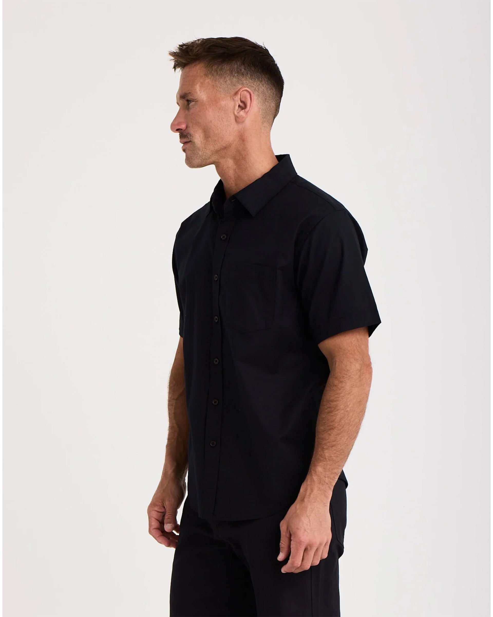 Everyday Oxford S/S Shirt - Pitch Black