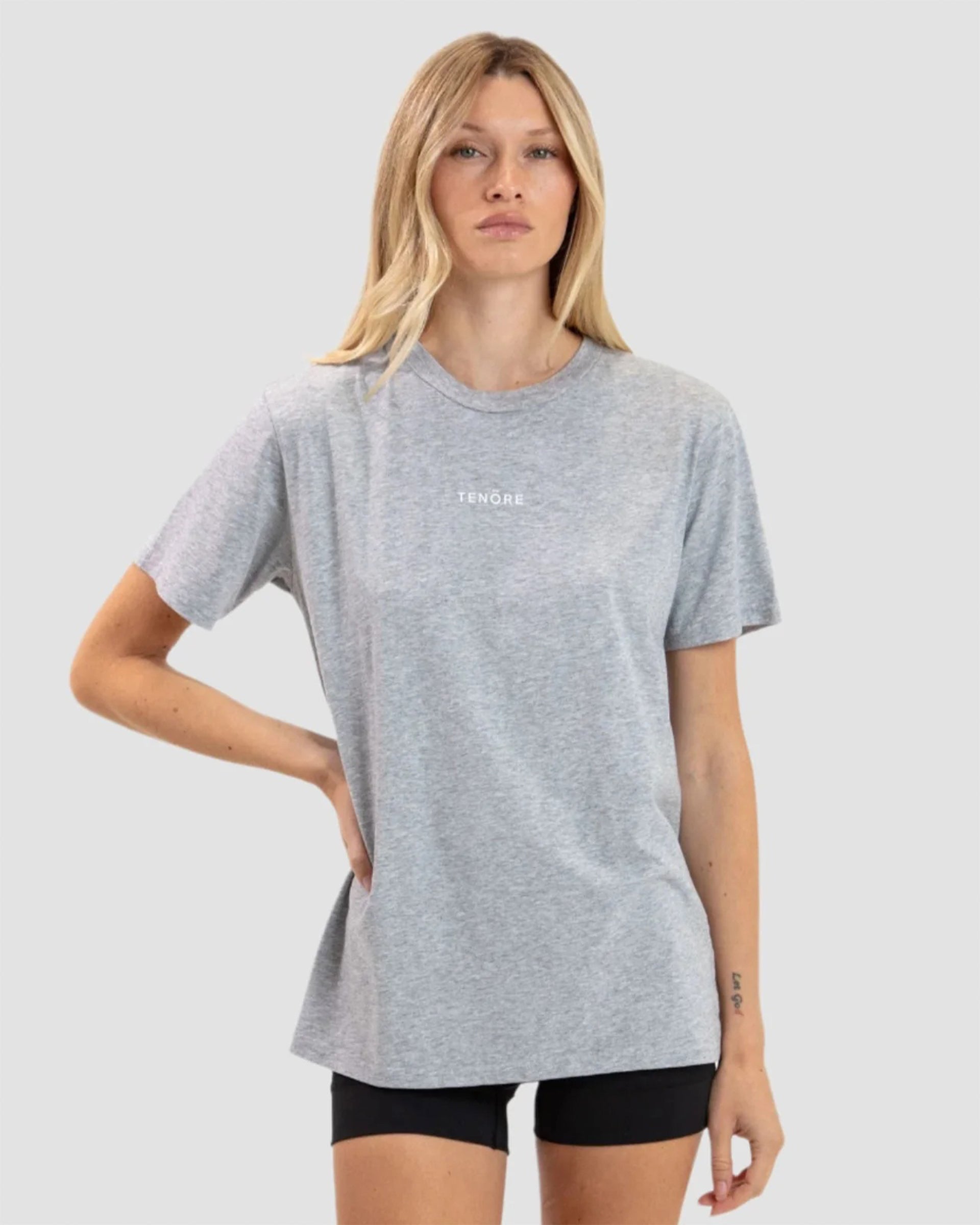 Logo Boyfriend S/S T-Shirt - Heather Grey