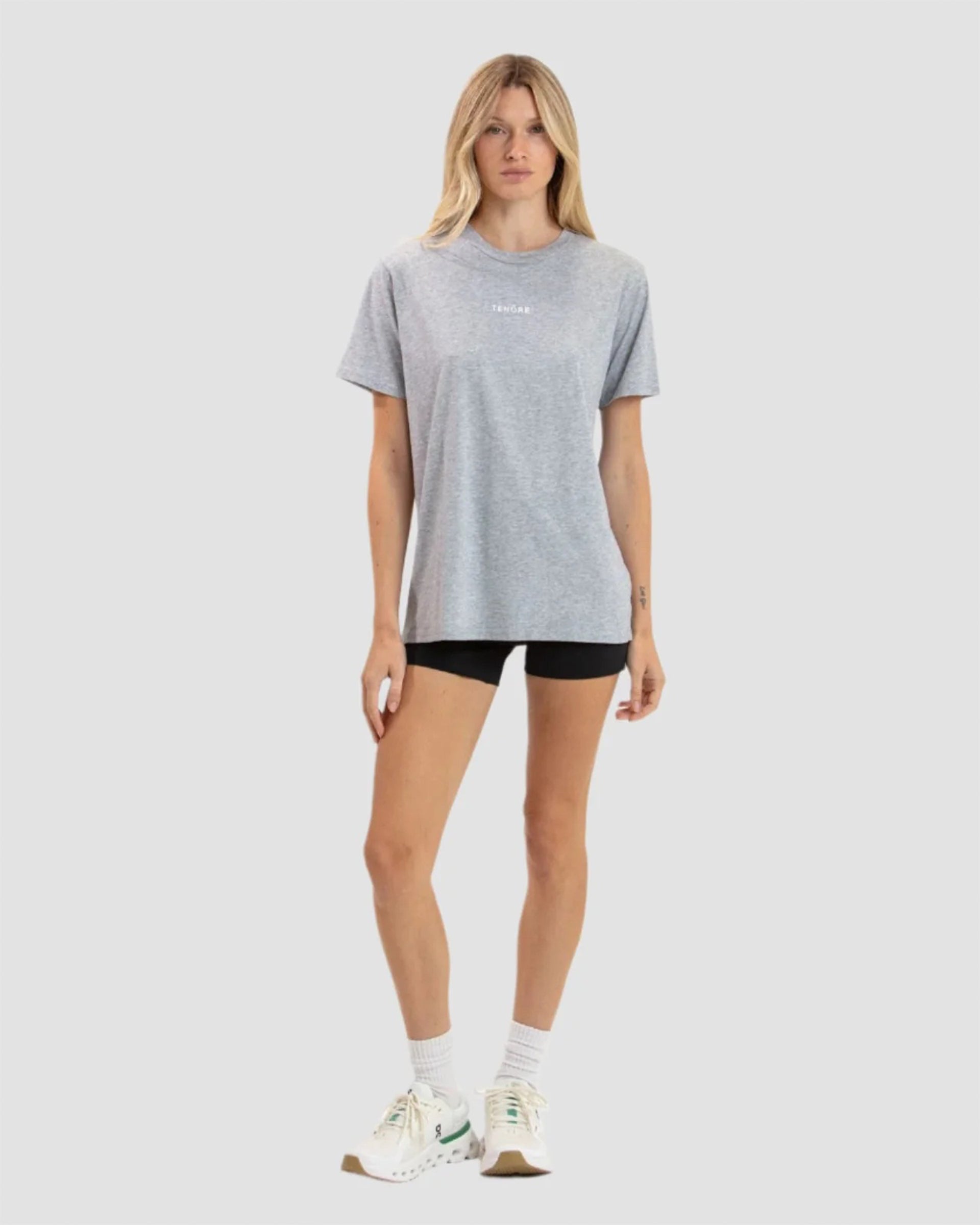 Logo Boyfriend S/S T-Shirt - Heather Grey