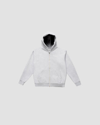 Logo Fleece Zip Hoodie - Heather Grey