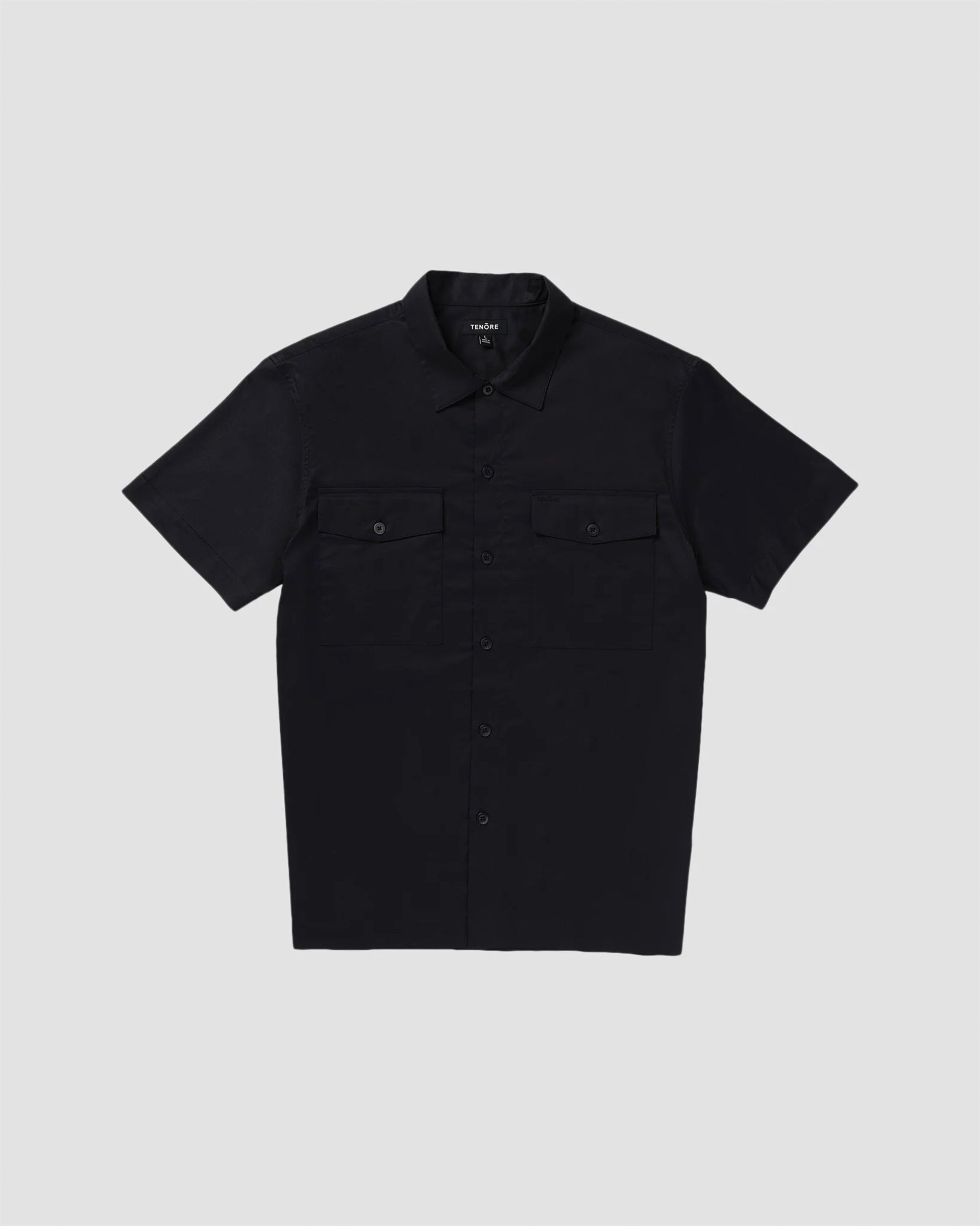 Tenore Utility Short Sleeve Shirt - Black