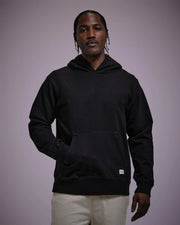 Tenore Woven Label Fleece Hoodie - Black