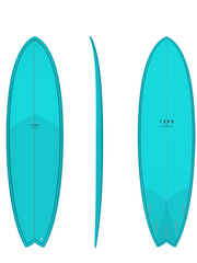 Torq Mod Fish TET Tech Surfboard- Deep Turquoise