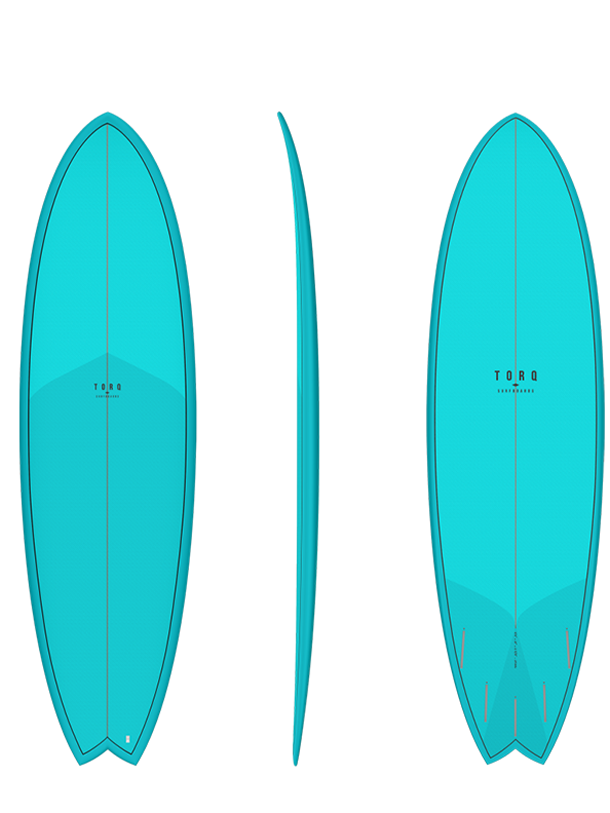 Torq Mod Fish TET Tech Surfboard- Deep Turquoise