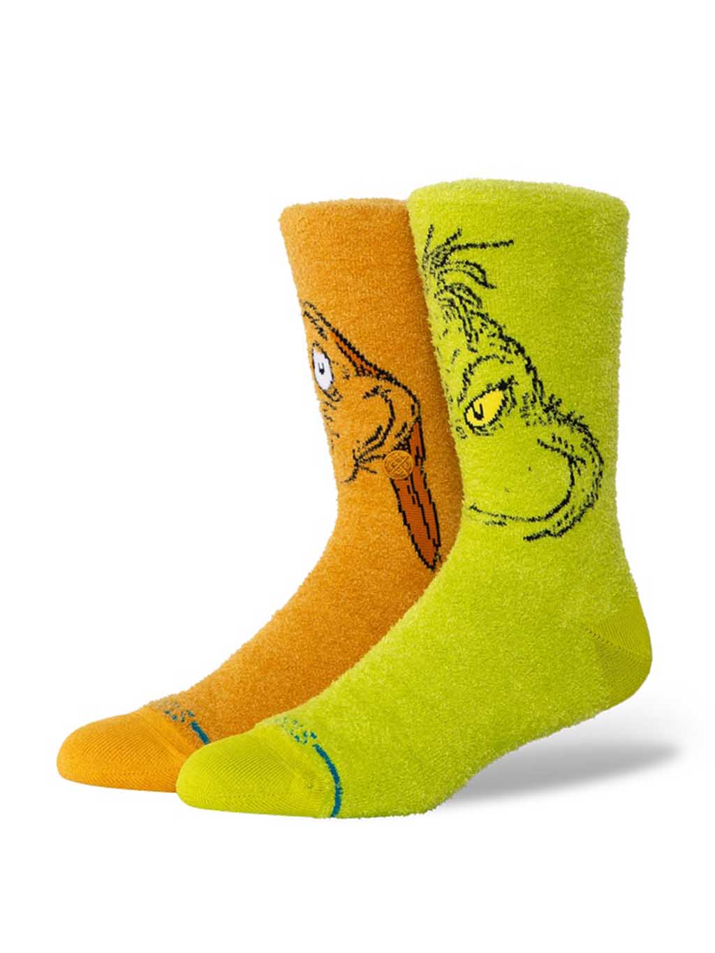 The Grinch X Stance Fuzzy Crew Socks