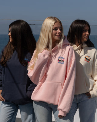Tip Toe Embroidered  Rainbow Pullover Hoodie