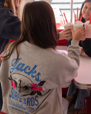Tip Toe Embroidered Crewneck Sweatshirt