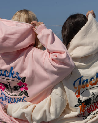 Tip Toe Embroidered Pullover Hoodie - Bubblegum
