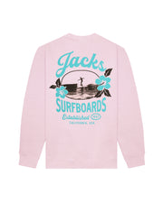 Tip Toe Summer Series Crewneck Sweatshirt - Light Pink