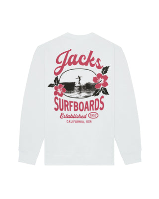 Tip Toe Summer Series Crewneck Sweatshirt - White