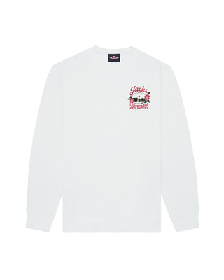 Tip Toe Summer Series Crewneck Sweatshirt - White