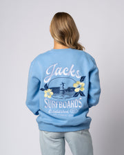 Tip Toe Embroidered Crewneck Sweatshirt