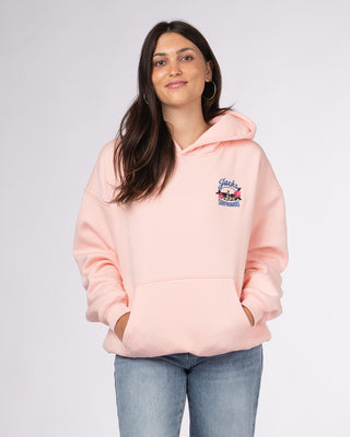 Tip Toe Embroidered Pullover Hoodie - Soft Pink