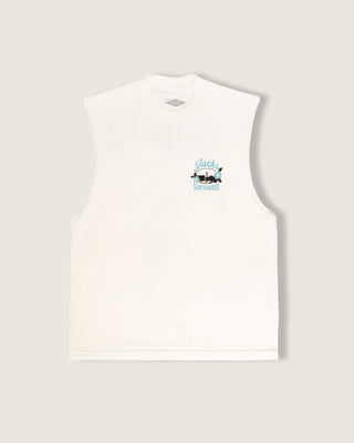 Tip Toe Sleeveless Tee - Off White