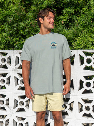 Jack's Surfboards Tip Toe Pigment Heavyweight Short Sleeve T-Shirt - Bay