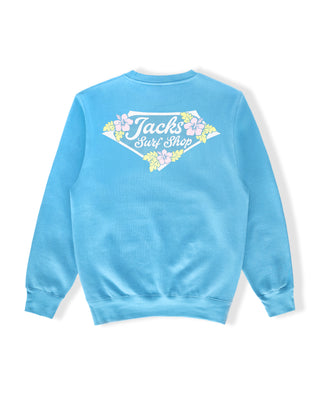 Tropic Lam Crewneck Sweatshirt - Ocean Blue