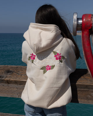 Tropic Lam Embroidered Pullover Hoodie - Natural