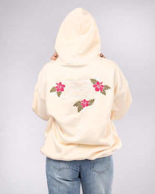 Tropic Lam Embroidered Pullover Hoodie - Natural