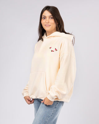 Tropic Lam Embroidered Pullover Hoodie - Natural