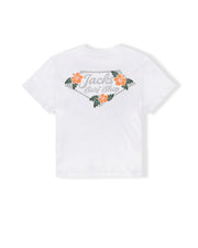 Tropic Lam S/S Tee - White