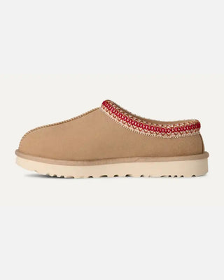 UGG Tasman II Slipper - Sand/Dark Cherry