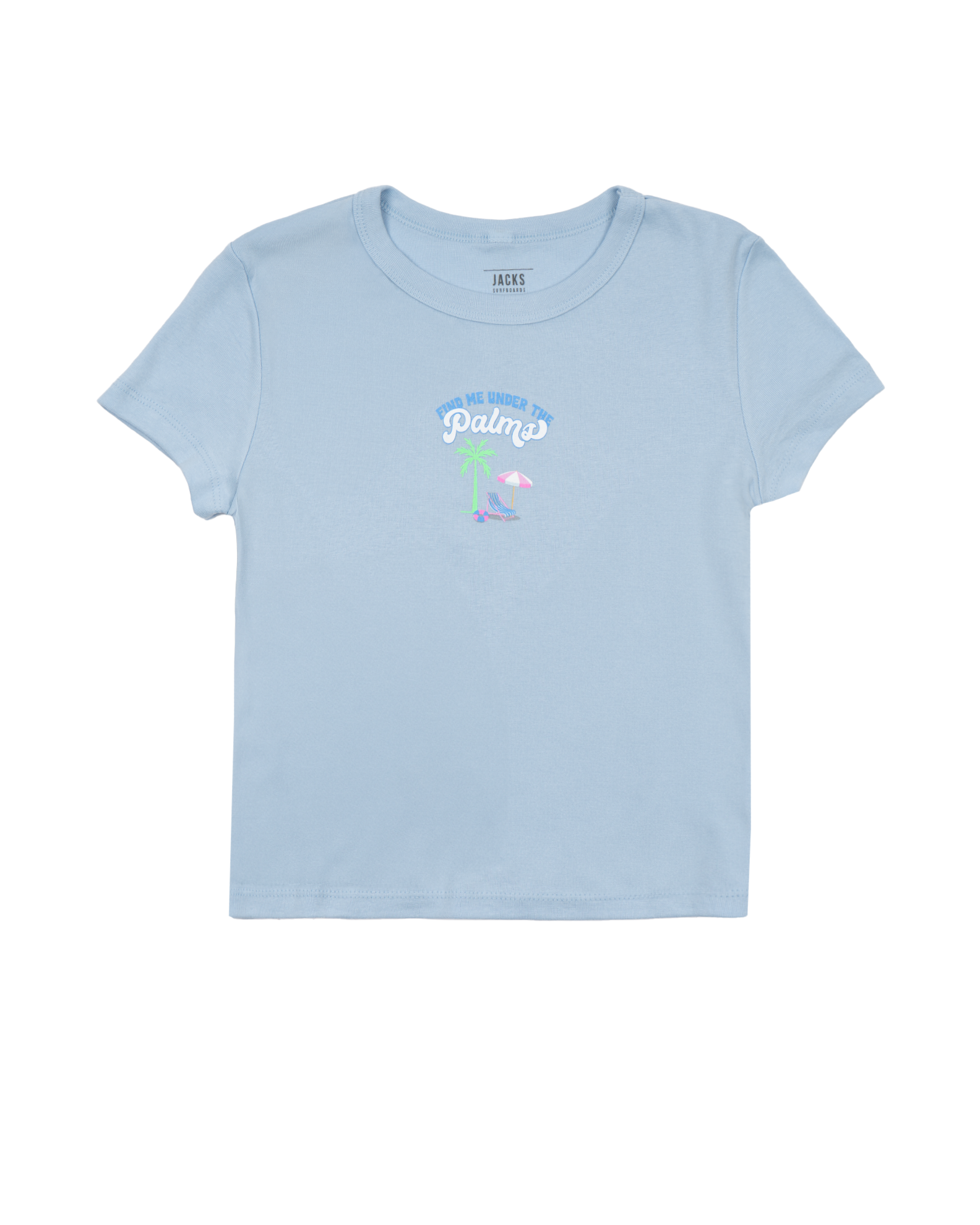 Women's Under The Palm S/S Tee - Baby Blue 