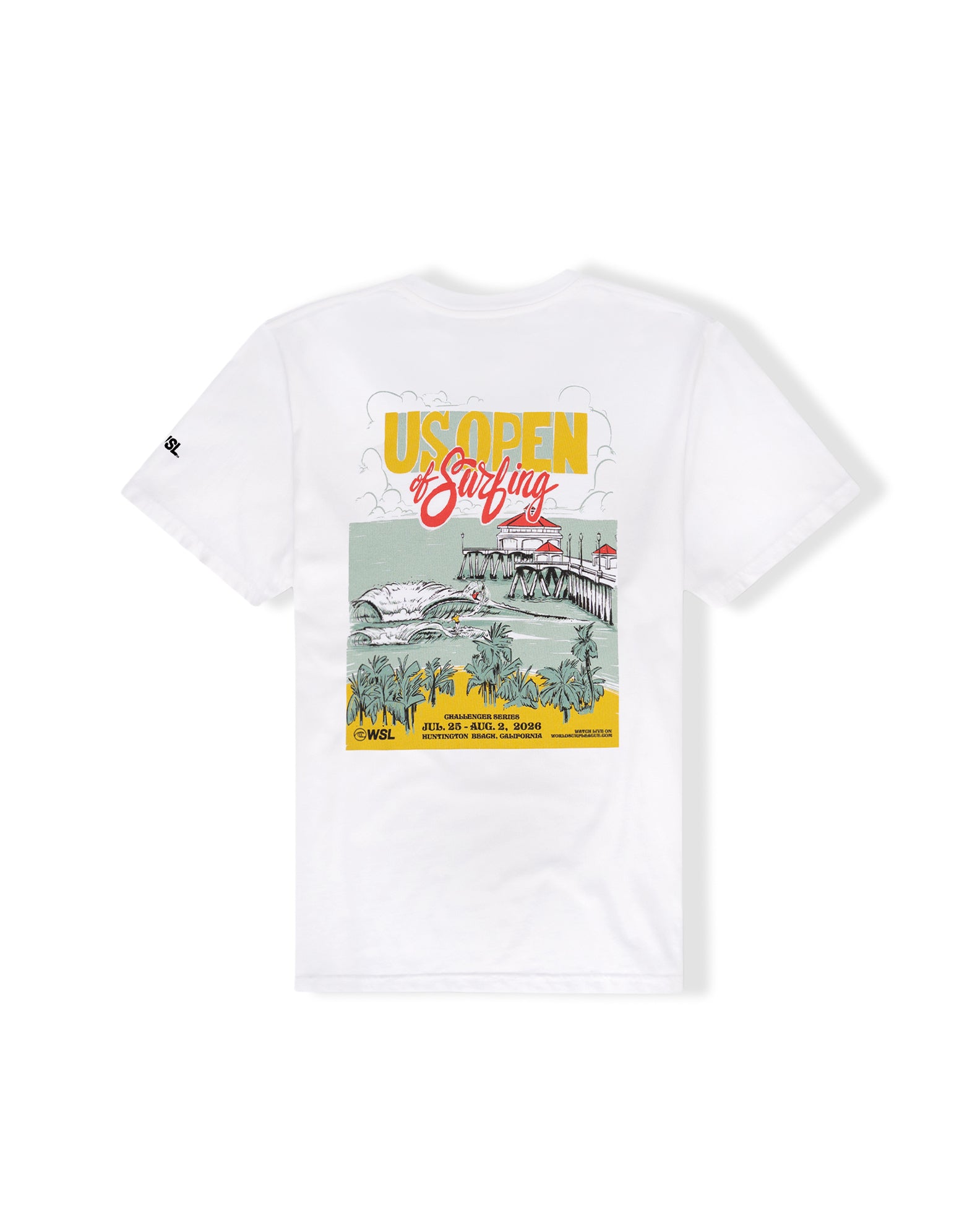 US Open 2026 Boy's Poster S/S T-Shirt - White