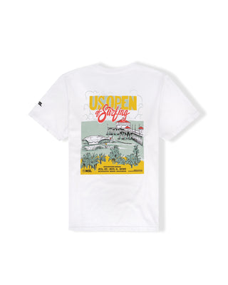 Boy's US Open 2026 Poster S/S T-Shirt - White
