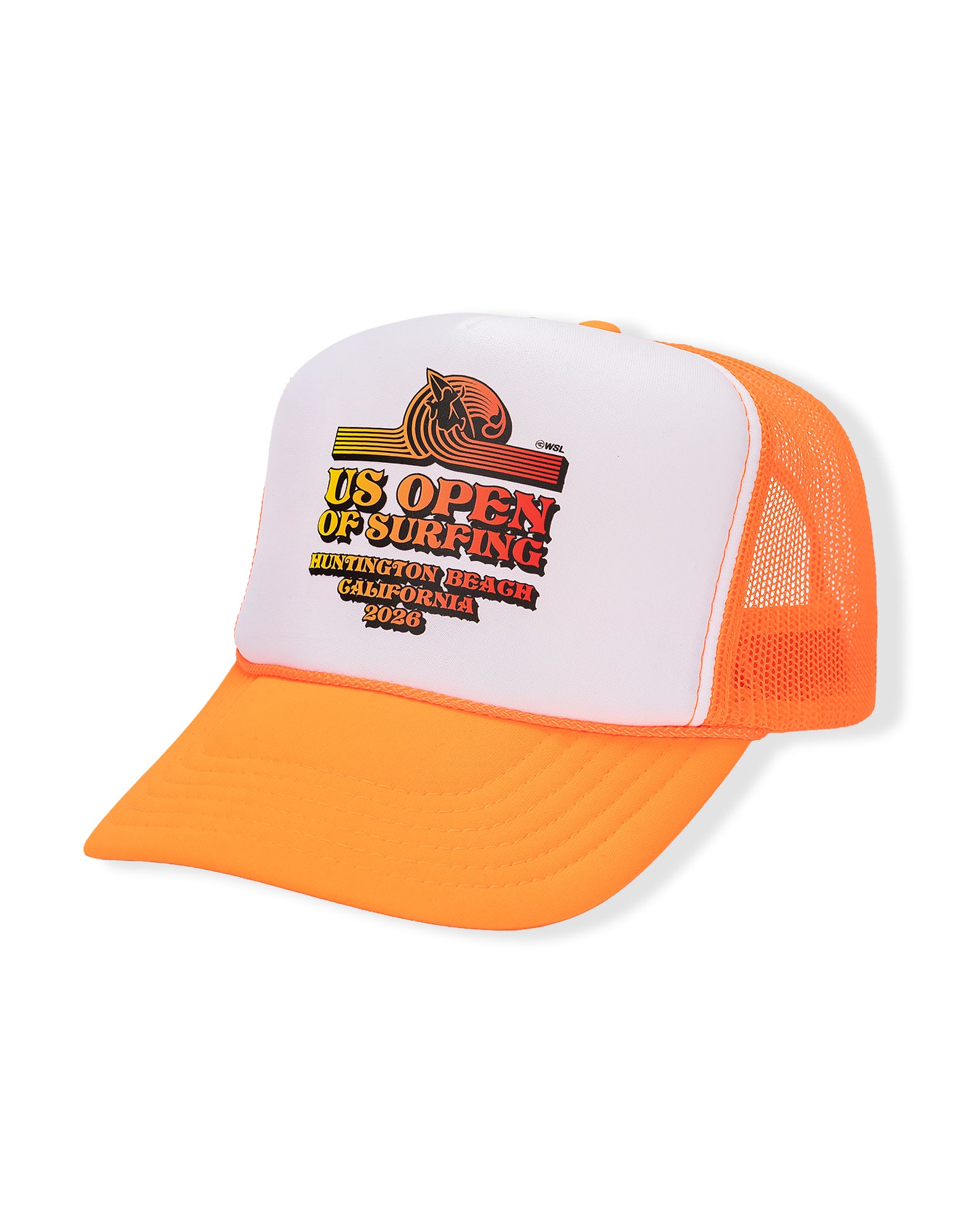 US Open 2026 Surfer TM Logo Trucker Hat - Natural/Orange