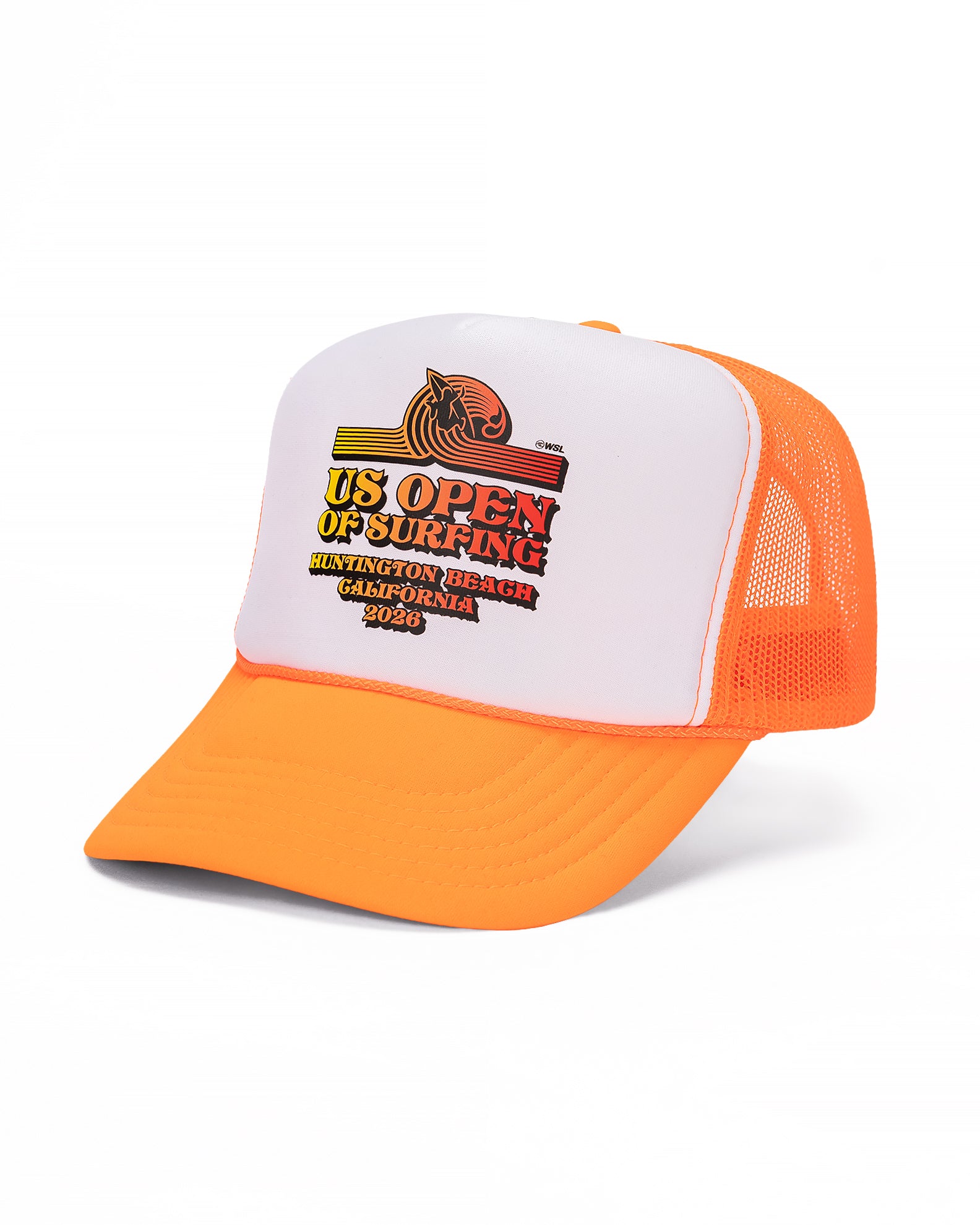 US Open 2026 Surfer TM Logo Trucker Hat - Natural/Orange