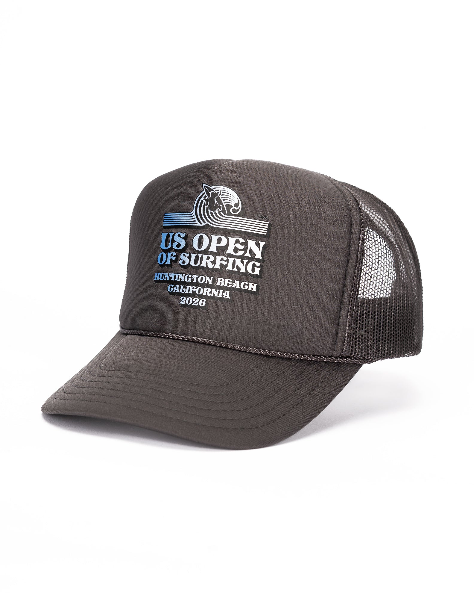 US Open 2026 Surfer TM Logo Trucker Hat - Washed Black/Charcoal