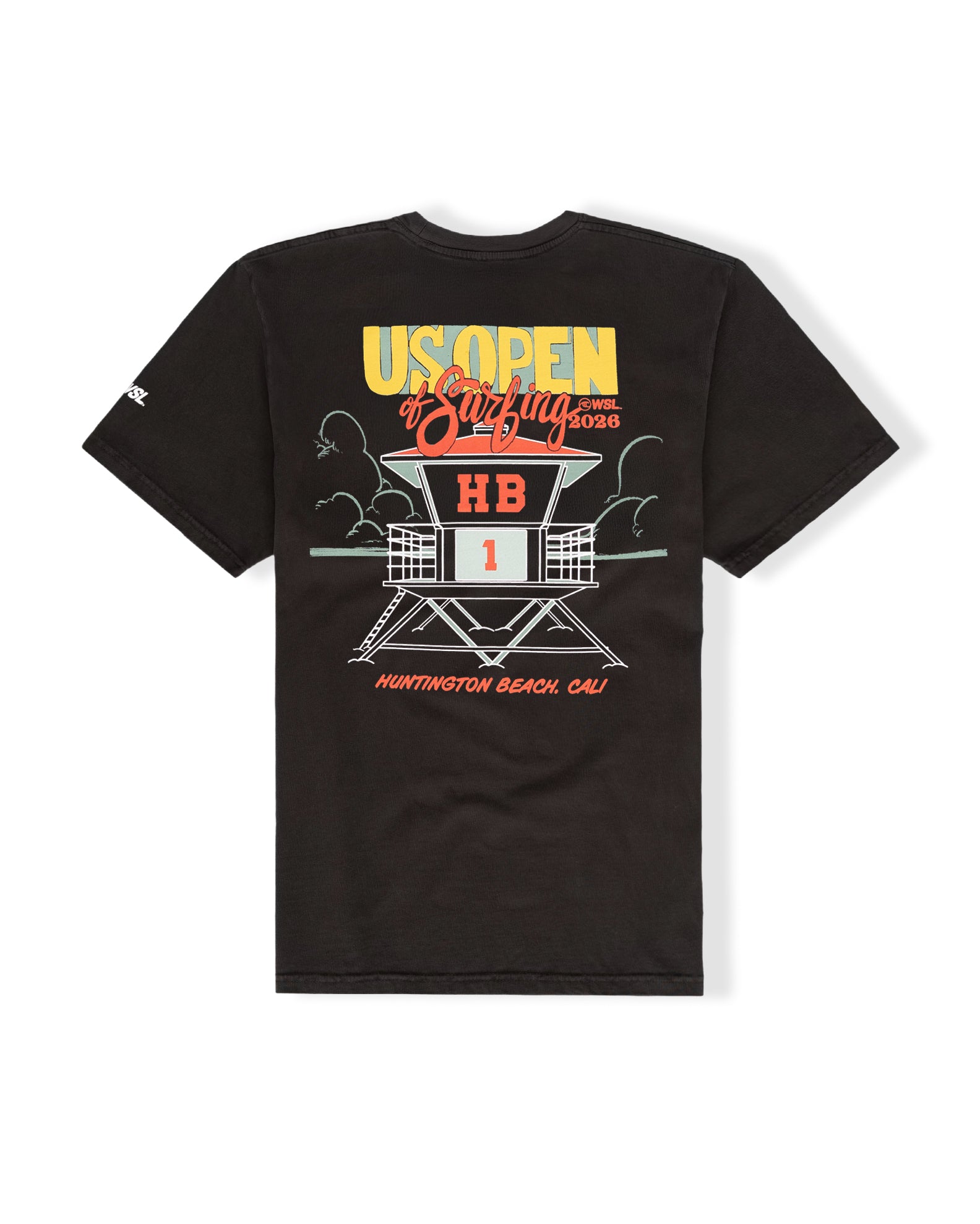 US Open x Jack's Surfboards 2026 Tower S/S T-Shirt - Washed Black
