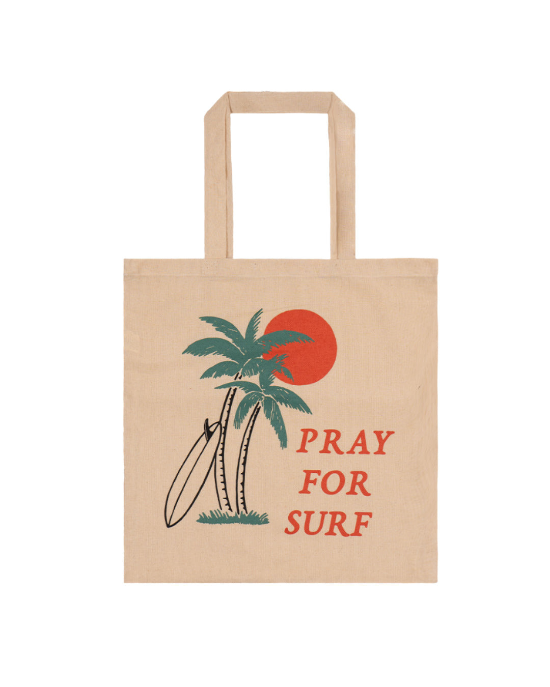 Jacks Surfboard Pray For Surf Tote Bag - Natural